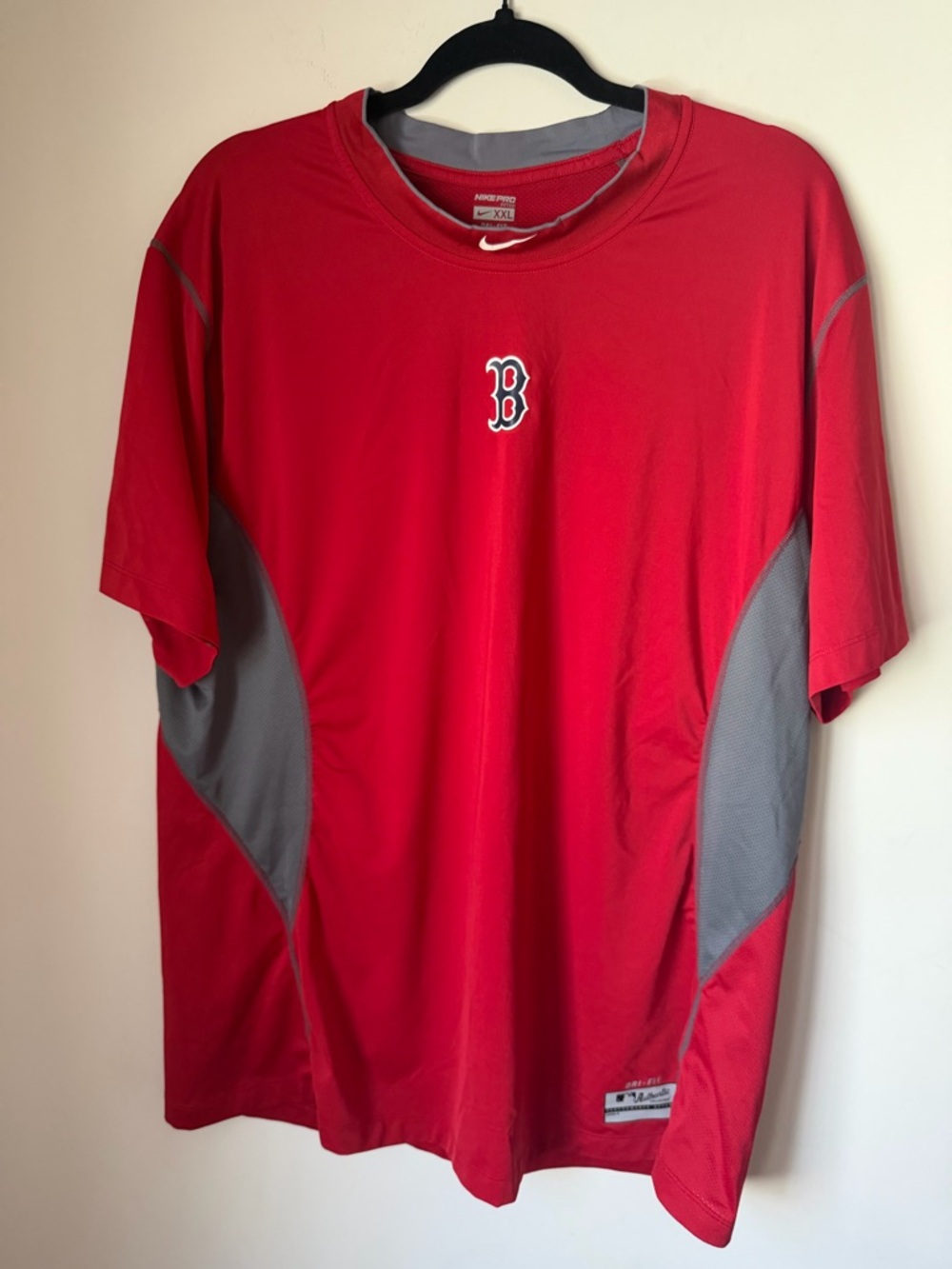 Vintage Nike Pro Mens XXL Dry Fit Boston Red Sox T-Shirt - Authentic MLB